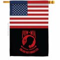 Guarderia 28 x 40 in. US Red POW & MIA House Flag w/Armed Forces Service Double-Sided Vertical Flags  Banner GU3875683